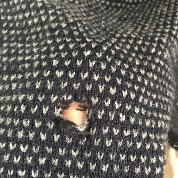 J. Crew Navy Hearts Crewneck Knit Sweater - Picture 5 of 5